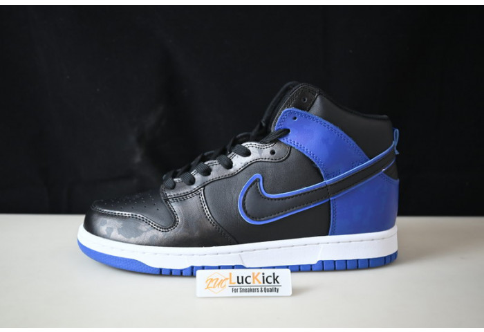 nike dunk high se camo black royal dd3359-001