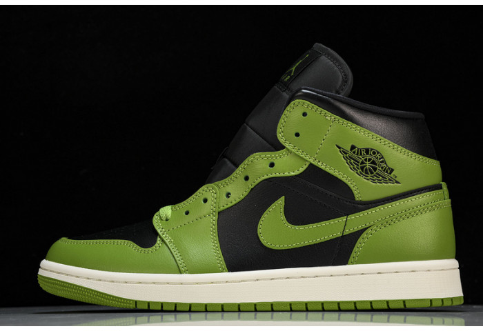 air jordan 1 mid“green black”  bq6472-031