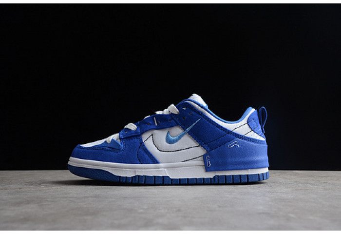 nike dunk low disrupt 2 white university blue (w) dh4402-102