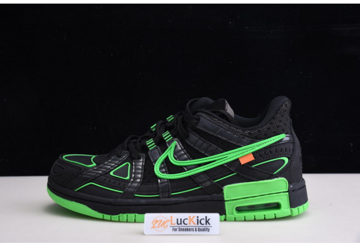 nike air rubber dunk ow green strike cu6015-001