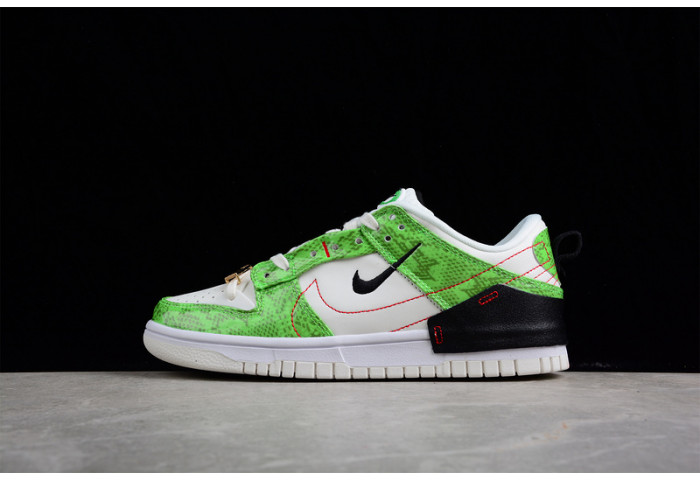 nike dunk low disrupt 2 green snakeskin dv1491-101