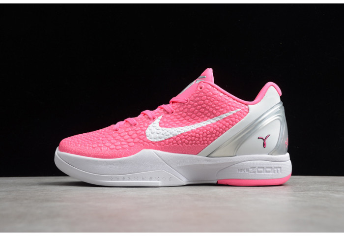 nike zoom kobe 6 think pink pinkfire metallic silver white  cw2190-601