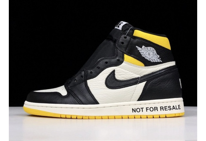 jordan 1 retro high "not for resale" varsity maize 861428-107