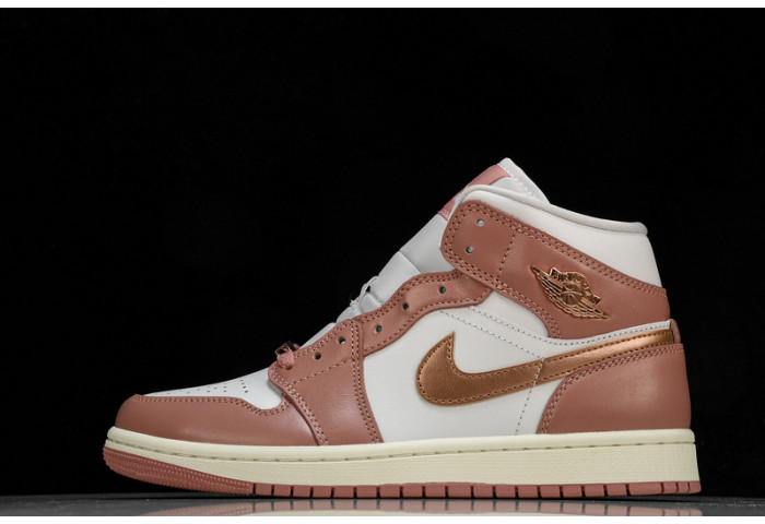 air jordan 1 mid se“red stardust” fb9892-670