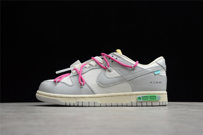 nike dunk low off-white lot 30 - dm1602-122