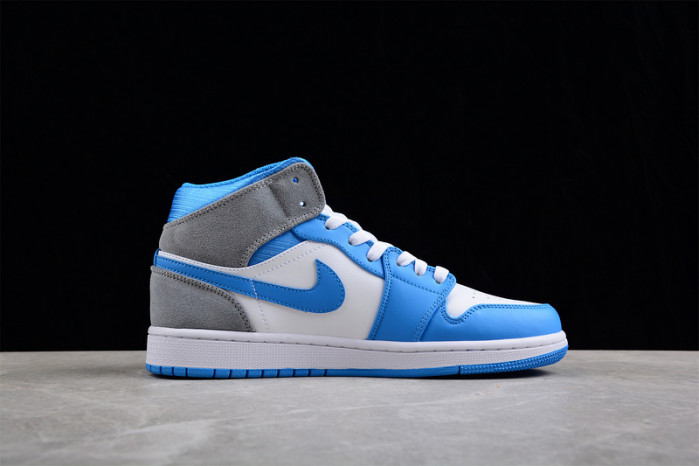 air jordan 1 mid "university blue"   dx9276-100
