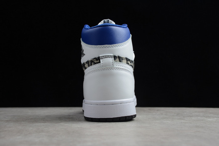 new arrive air jordan 1 high  white blue black   553668-100