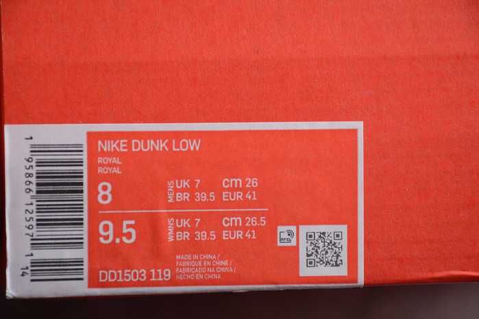 nike dunk low＂white and university red＂ dd1503-119