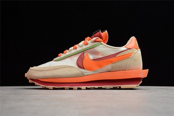 nike ldwaffle clot sacai net orange blaze dh1347-100