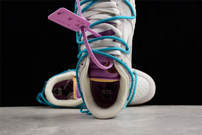 nike dunk low off-white lot 36- dj0950-107