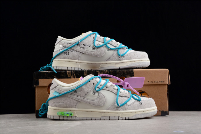 nike dunk low off-white lot 36- dj0950-107