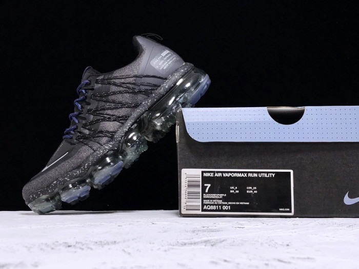 nike air vapormax run utility black reflect silver (w) aq8811-001