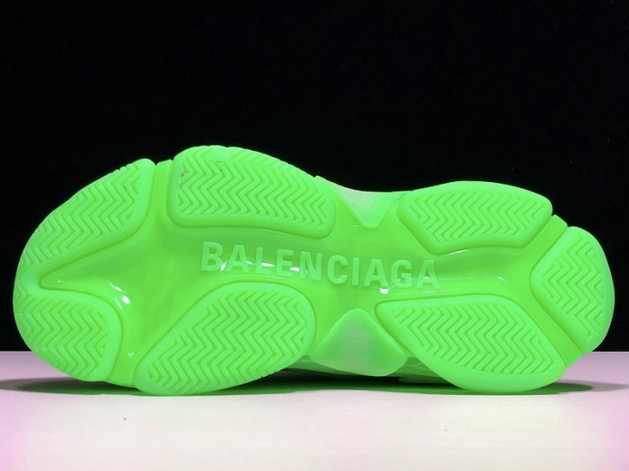 balenga triple s neon green clear sole 541624 w09ol 3801