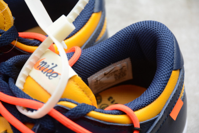 nike dunk low ow university gold midnight navy ct0856-700