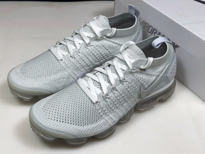 nike air vapormax flyknit 2 white vast grey 942842-105
