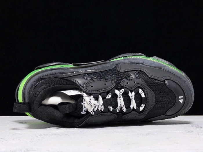 balenga triple s clear sole balck and green 541624 w09o1 3861