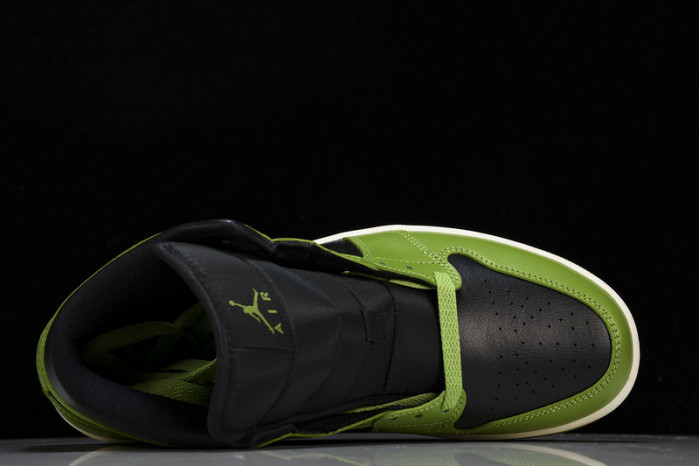 air jordan 1 mid“green black”  bq6472-031