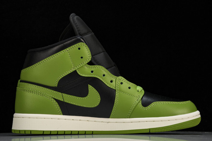 air jordan 1 mid“green black”  bq6472-031