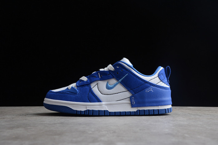 nike dunk low disrupt 2 white university blue (w)  dh4402-102