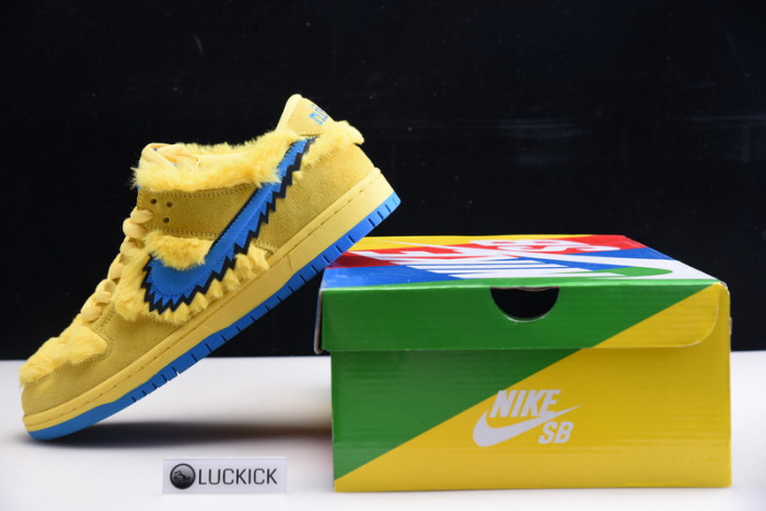 grateful dead x nike sb dunk low“ yellow bear” cj5378-700