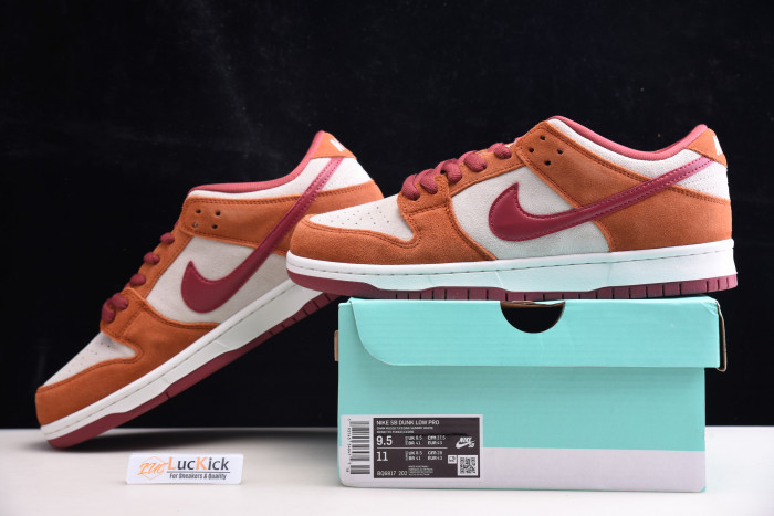 nike sb dunk low pro dark russet cedar bq6817-202