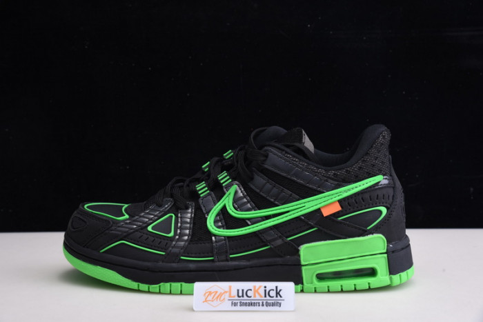 nike air rubber dunk ow green strike cu6015-001