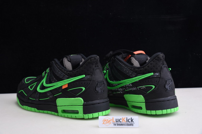 nike air rubber dunk ow green strike cu6015-001