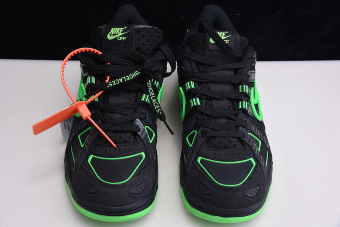 nike air rubber dunk ow green strike cu6015-001