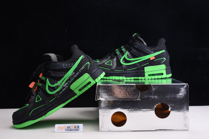 nike air rubber dunk ow green strike cu6015-001