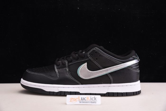 nike sb dunk low Di*m*nd s*pply co black Di*m*nd bv1310-001