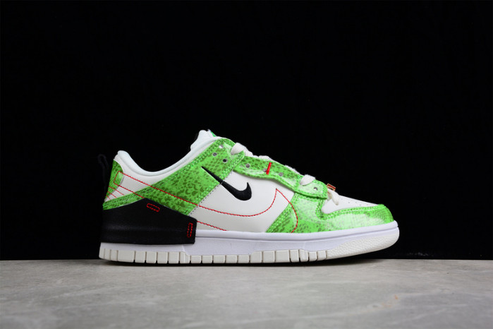 nike dunk low disrupt 2 green snakeskin dv1491-101