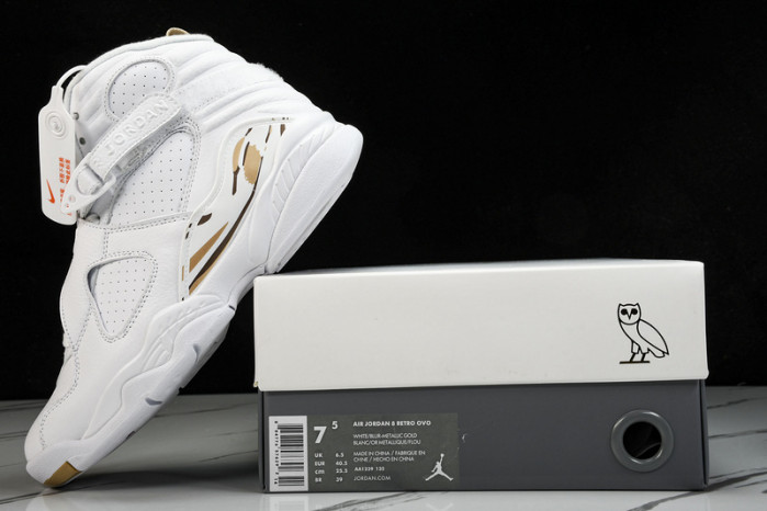 jordan 8 retro ovo white - aa1239-135
