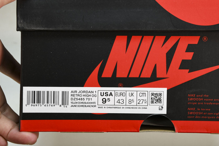 air jordan 1 high og "yellow ochre" dz5485-701