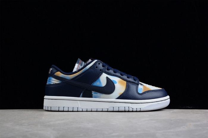 nike dunk low graffiti navy   dm0108-400