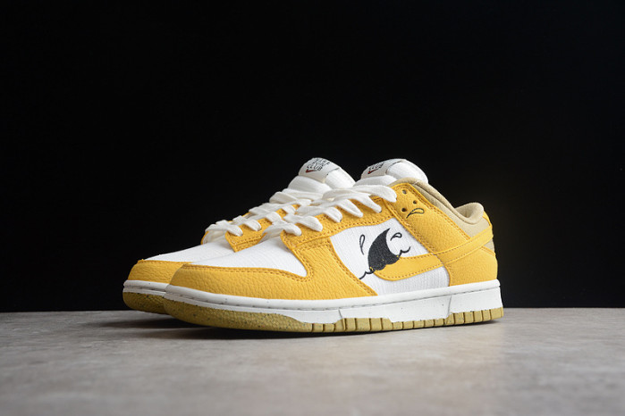 nike dunk low sun club white yellow  dv1681-100